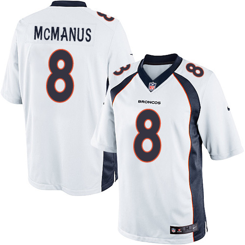 Youth Limited Brandon McManus Nike Jersey White Road - #8 NFL Denver Broncos