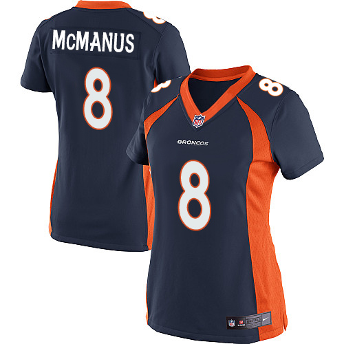 Women's Limited Brandon McManus Nike Jersey Navy Blue Alternate - #8 NFL Denver Broncos