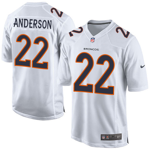 Youth Game C.J. Anderson Nike Jersey White - #22 Event NFL Denver Broncos