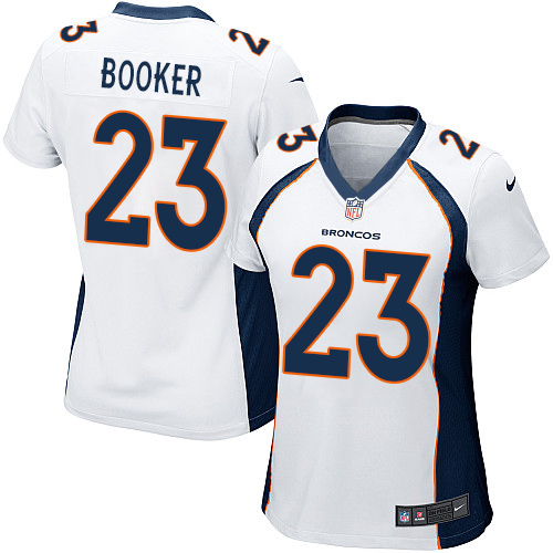 Women's Game Devontae Booker Nike Jersey White Road - #23 NFL Denver Broncos