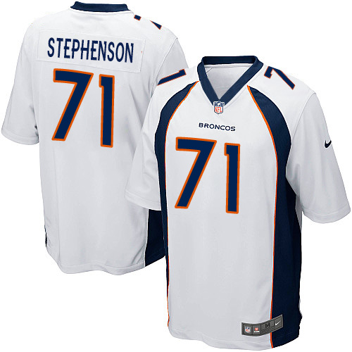 Men's Game Donald Stephenson Nike Jersey White Road - #71 NFL Denver Broncos