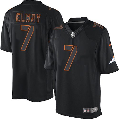Youth Elite John Elway Nike Jersey Black - #7 Impact NFL Denver Broncos
