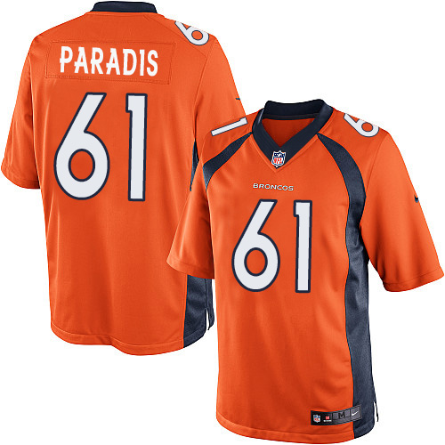 Youth Limited Matt Paradis Nike Jersey Orange Home - #61 NFL Denver Broncos