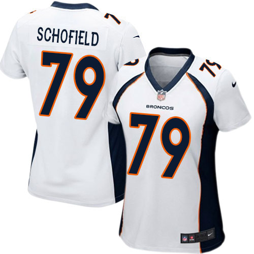 Women's Game Michael Schofield Nike Jersey White Road - #79 NFL Denver Broncos