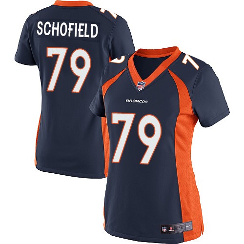 Women's Elite Michael Schofield Nike Jersey Navy Blue Alternate - #79 NFL Denver Broncos