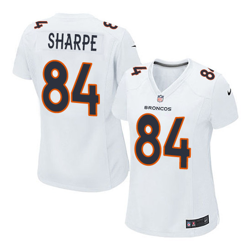 Women's Game Shannon Sharpe Nike Jersey White - #84 Event NFL Denver Broncos