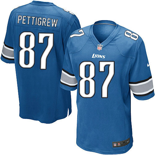 Youth Limited Brandon Pettigrew Nike Jersey Light Blue Home - #87 NFL Detroit Lions