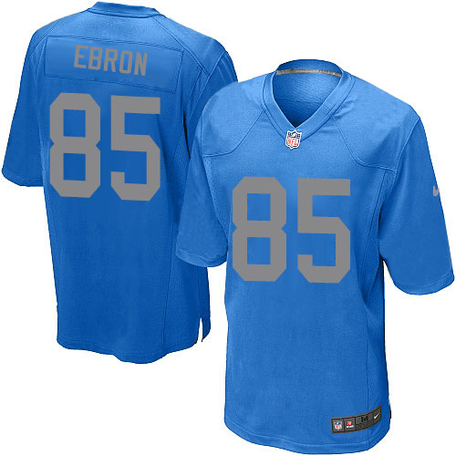 Youth Elite Eric Ebron Nike Jersey Blue Alternate - #85 NFL Detroit Lions