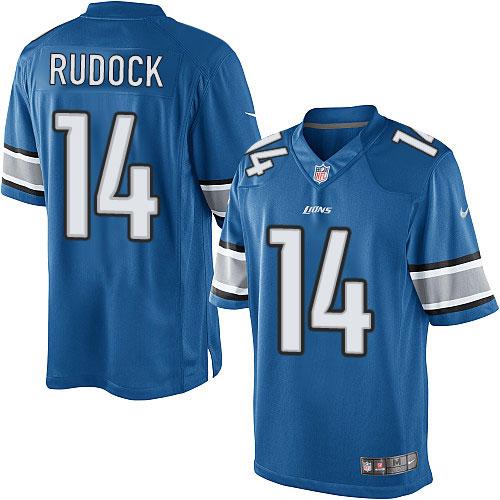 Youth Limited Jake Rudock Nike Jersey Light Blue Home - #14 NFL Detroit Lions