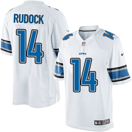 Youth Limited Jake Rudock Nike Jersey White Road - #14 NFL Detroit Lions