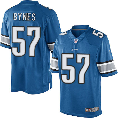 Youth Elite Josh Bynes Nike Jersey Light Blue Home - #57 NFL Detroit Lions