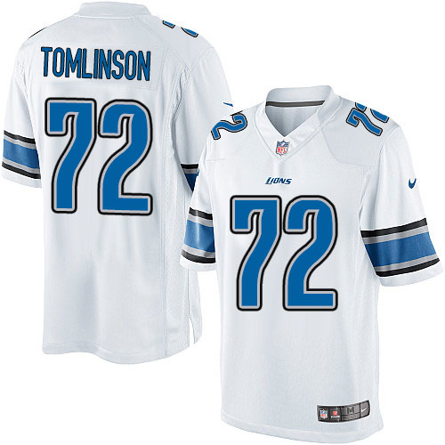 Youth Elite Laken Tomlinson Nike Jersey White Road - #72 NFL Detroit Lions