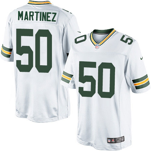 Men's Limited Blake Martinez Nike Jersey White Road - #50 NFL Green Bay Packers