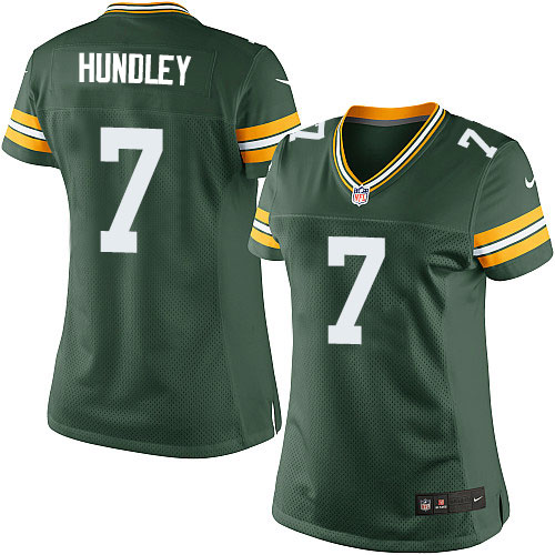 Women's Elite Brett Hundley Nike Jersey Green Home - #7 NFL Green Bay Packers