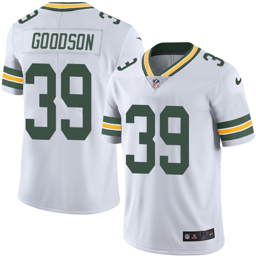 Men's Limited Demetri Goodson Nike Jersey White - #39 Rush NFL Green Bay Packers