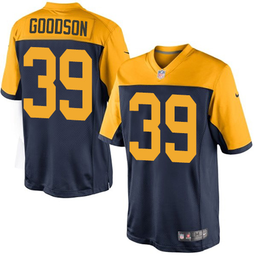 Men's Limited Demetri Goodson Nike Jersey Navy Blue Alternate - #39 NFL Green Bay Packers