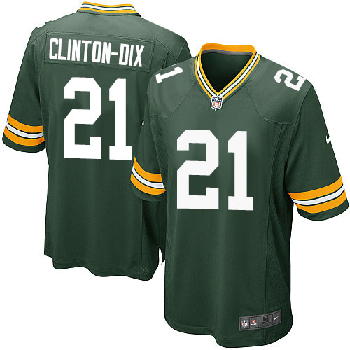 Men's Game Ha Ha Clinton-Dix Nike Jersey Green Home - #21 NFL Green Bay Packers