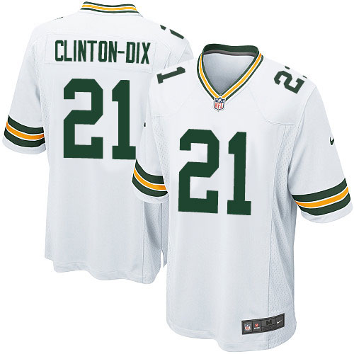 Men's Game Ha Ha Clinton-Dix Nike Jersey White Road - #21 NFL Green Bay Packers