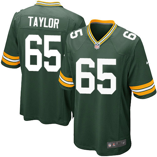 Youth Game Lane Taylor Nike Jersey Green Home - #65 NFL Green Bay Packers