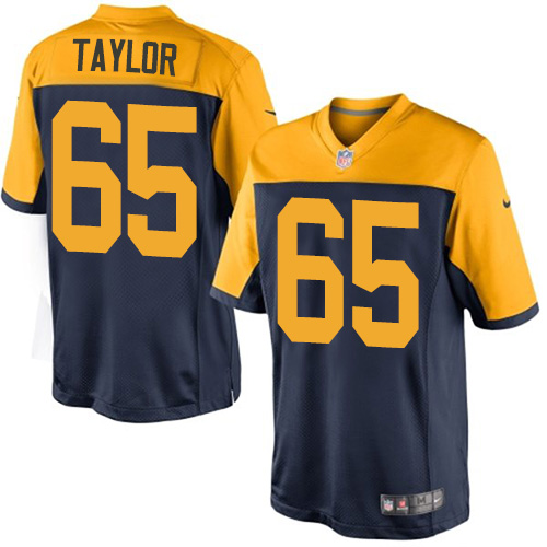 Youth Elite Lane Taylor Nike Jersey Navy Blue Alternate - #65 NFL Green Bay Packers