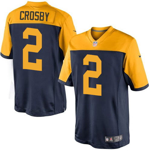 Youth Limited Mason Crosby Nike Jersey Navy Blue Alternate - #2 NFL Green Bay Packers