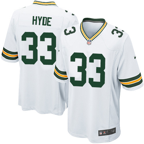 Men's Game Micah Hyde Nike Jersey White Road - #33 NFL Green Bay Packers