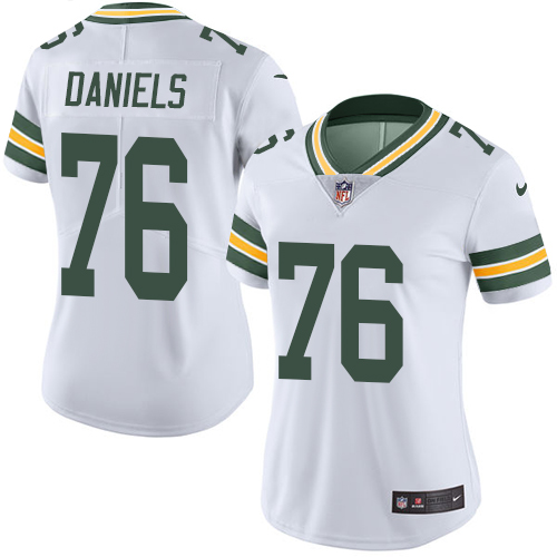 Women's Limited Mike Daniels Nike Jersey White - #76 Rush NFL Green Bay Packers