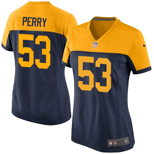 Women's Elite Nick Perry Nike Jersey Navy Blue Alternate - #53 NFL Green Bay Packers
