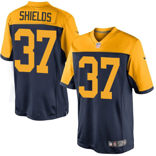 Men's Limited Sam Shields Nike Jersey Navy Blue Alternate - #37 NFL Green Bay Packers