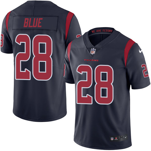 Youth Limited Alfred Blue Nike Jersey Navy Blue - #28 Rush NFL Houston Texans