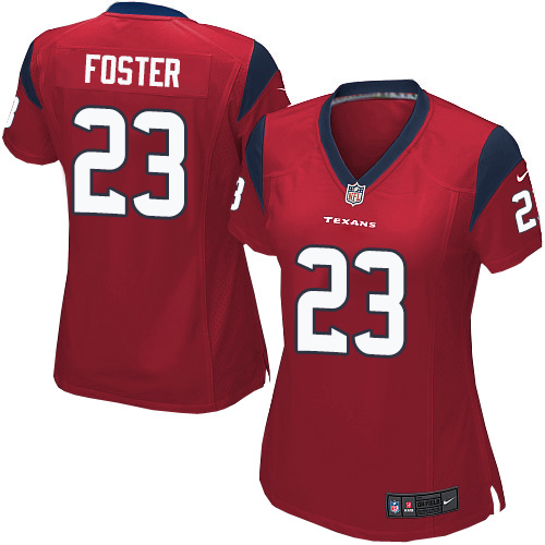 Women's Elite Arian Foster Nike Jersey Red Alternate - #23 NFL Houston Texans
