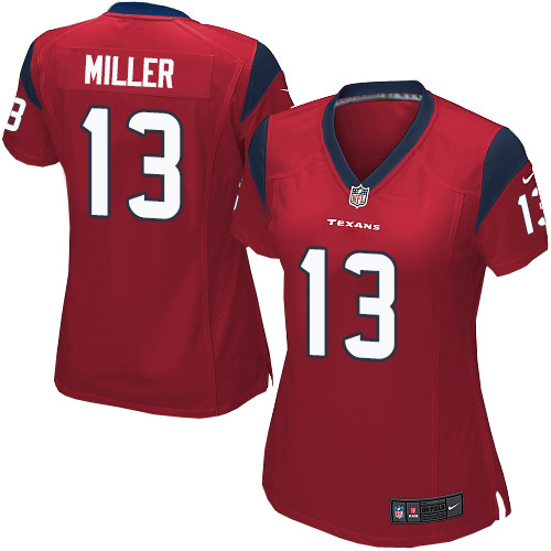 Women's Game Braxton Miller Nike Jersey Red Alternate - #13 NFL Houston Texans