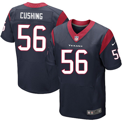 Men's Elite Brian Cushing Nike Jersey Navy Blue Home - #56 NFL Houston Texans