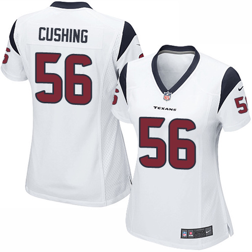 Women's Elite Brian Cushing Nike Jersey White Road - #56 NFL Houston Texans