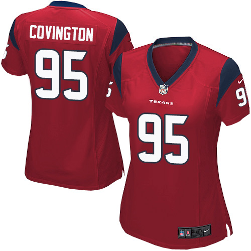 Women's Game Christian Covington Nike Jersey Red Alternate - #95 NFL Houston Texans