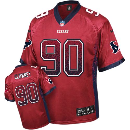 Men's Elite Jadeveon Clowney Nike Jersey Red - #90 Drift Fashion NFL Houston Texans