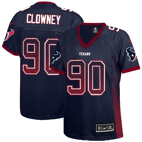 Women's Elite Jadeveon Clowney Nike Jersey Navy Blue - #90 Drift Fashion NFL Houston Texans