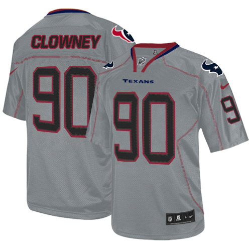 Men's Limited Jadeveon Clowney Nike Jersey Lights Out Grey - #90 NFL Houston Texans