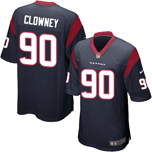 Youth Game Jadeveon Clowney Nike Jersey Navy Blue Home - #90 NFL Houston Texans