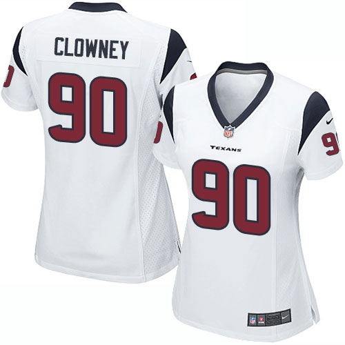 Women's Elite Jadeveon Clowney Nike Jersey White Road - #90 NFL Houston Texans