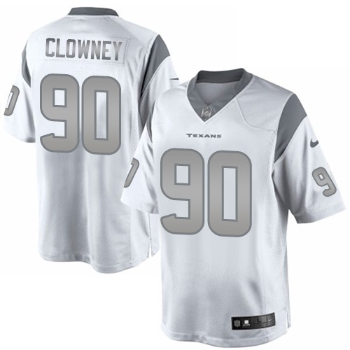Men's Elite Jadeveon Clowney Nike Jersey White - #90 Platinum NFL Houston Texans