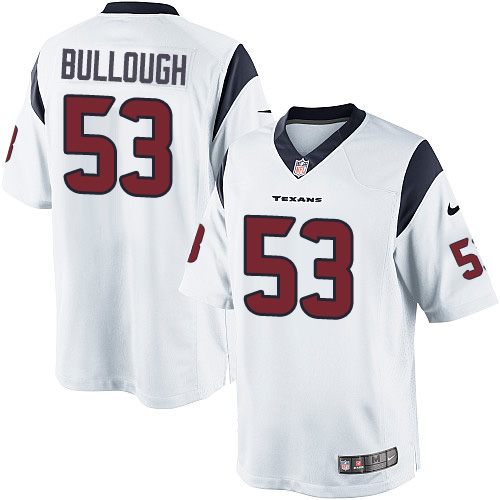 Youth Elite Max Bullough Nike Jersey White Road - #53 NFL Houston Texans
