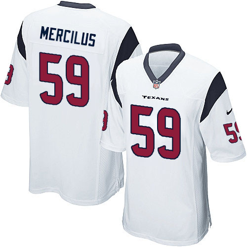 Youth Elite Whitney Mercilus Nike Jersey White Road - #59 NFL Houston Texans