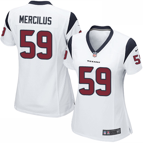 Women's Elite Whitney Mercilus Nike Jersey White Road - #59 NFL Houston Texans