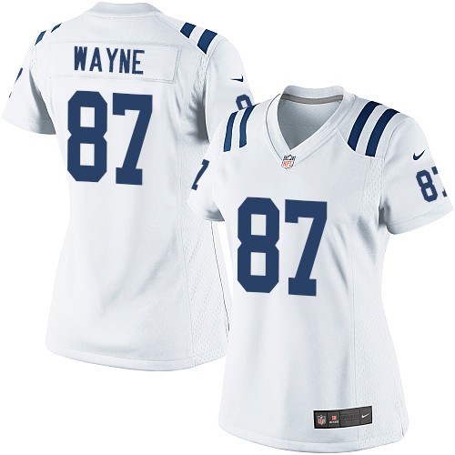 Women's Limited Reggie Wayne Nike Jersey White Road - #87 NFL Indianapolis Colts