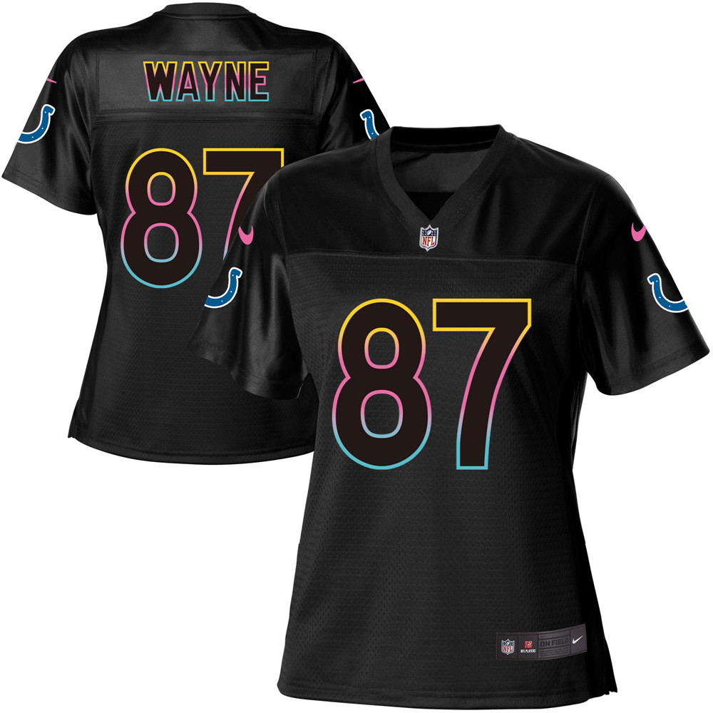 Women's Game Reggie Wayne Nike Jersey Black - #87 Fashion NFL Indianapolis Colts
