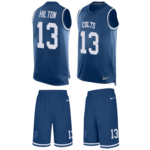 Men's Limited T.Y. Hilton Nike Jersey Royal Blue - #13 Tank Top Suit NFL Indianapolis Colts
