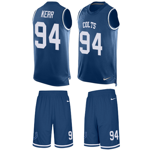 Men's Limited Zach Kerr Nike Jersey Royal Blue - #94 Tank Top Suit NFL Indianapolis Colts