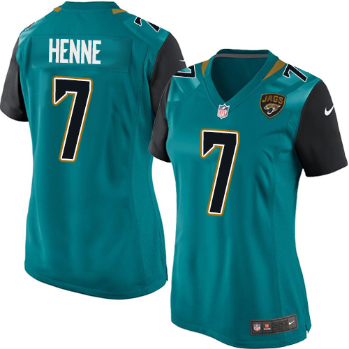 Women's Limited Chad Henne Nike Jersey Teal Green Home - #7 NFL Jacksonville Jaguars