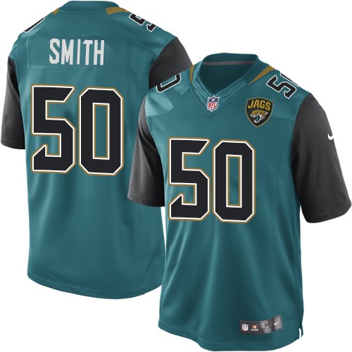 Youth Elite Telvin Smith Nike Jersey Teal Green Home - #50 NFL Jacksonville Jaguars